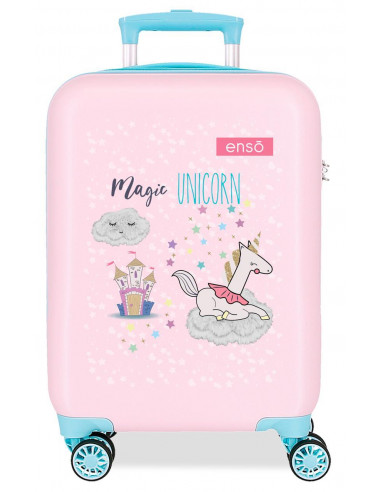 9361322 ABS SUITCASE 50CM 4W. ENSO MAGIC UNICORN PINK